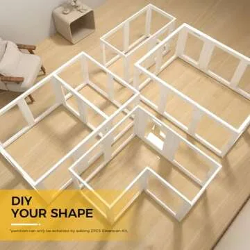 Everfront Clear Acrylic Plastic Dog Playpen Indoor,for Puppy Cat Rabbit Ferret Transparent Pet Pen,Easy Assemble Whelping Crate Kennel Cage Enclosure,Preferable for Small Dogs (23.6“ Height, 10PCS)