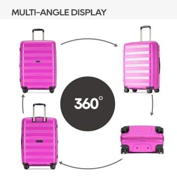 Durable GinzaTravel Expandable Luggage Set with Spinner Wheels