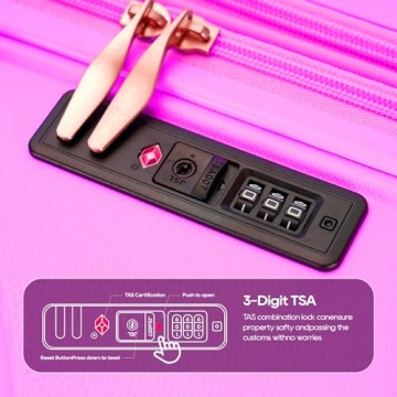 Durable GinzaTravel Expandable Luggage Set with Spinner Wheels