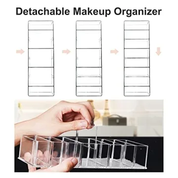 Acrylic Detachable Makeup Organizer 8 Compartments