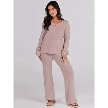 ANRABESS Women Lounge Set - Stylish Two Piece Outfit