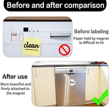 Durable Dirty Clean Dishwasher Magnet for Kitchen Organization