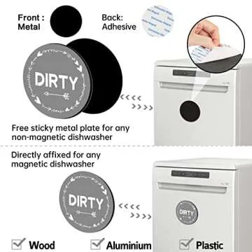 Durable Dirty Clean Dishwasher Magnet for Kitchen Organization