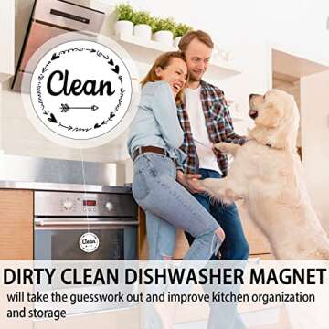 Durable Dirty Clean Dishwasher Magnet for Kitchen Organization
