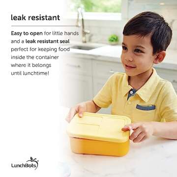 LunchBots Build-A-Bento Lunch Box - Silicone, Multi-Compartment