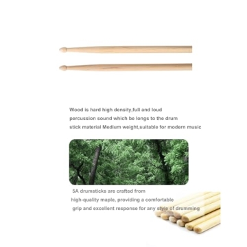 Lightweight 5A Maple Drumsticks for All Drumming Styles