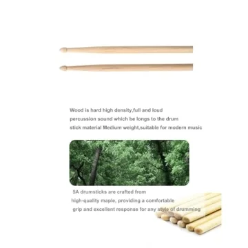 Lightweight 5A Maple Drumsticks for All Drumming Styles