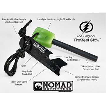 FireSteel Glow Survival Fire Starter for Outdoor Adventures