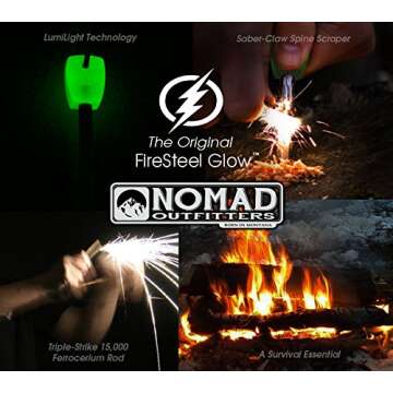 FireSteel Glow Survival Fire Starter for Outdoor Adventures