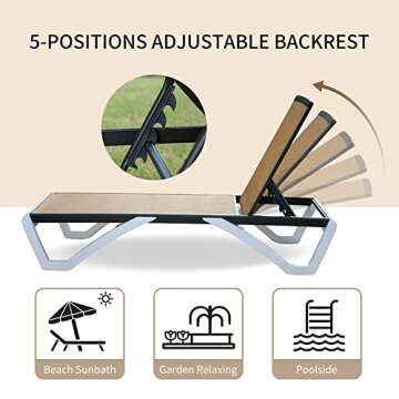 Domi Adjustable Chaise Lounge - Stylish Outdoor Comfort