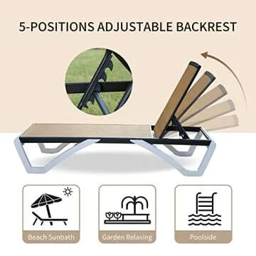 Domi Adjustable Chaise Lounge - Stylish Outdoor Comfort