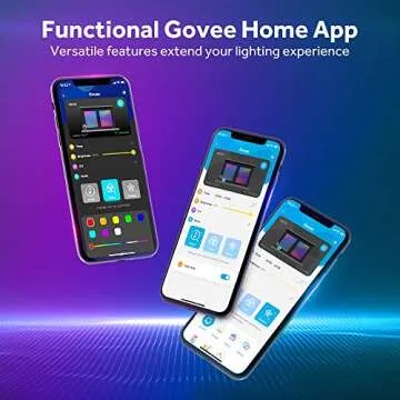 Govee Smart LED Strip Lights, 16.4ft WiFi LED Light Strip with App and Remote Control, Works with Alexa and Google Assistant, 64 Scenes and Music Sync RGB LED Lights for Bedroom, Kitchen, TV, Party