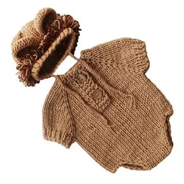 M&G House Newborn Photography Props Lion Costume Baby Photo Shoot Accessories Fits 0-2 Months Newborn Baby Photography Props Baby Props(Lion Outfit)