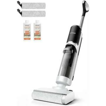 IMAGIC M3 Wet Dry Vacuum Cleaner, Cordless Vacuum Mop All in One for Hard Floors, Lightweight Floor Cleaner for Sticky Messes with Edge Cleaning, Self-Cleaning and Hot Air Drying, White