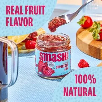 Chia Smash Raspberry Jam | Low-Calorie, No Sugar Added Keto Jam with Upcycled Fruit & Chia Seeds | V...