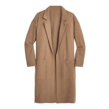 Long Cardigans for Women Lapel 2024 Fall Cashmere Sweater Coat Loose Lightweight Coatigan Jacket Dus...