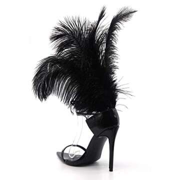 Cape Robbin Jazmine Black Feather Strappy Sandals for Every Occasion