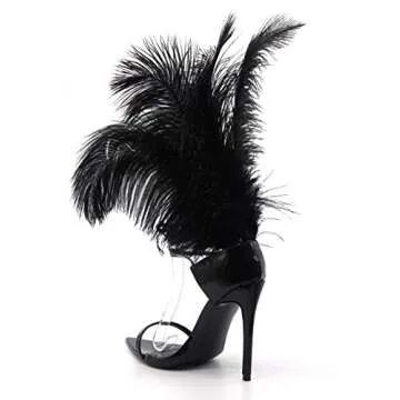 Cape Robbin Jazmine Black Feather Strappy Sandals for Every Occasion
