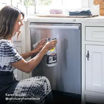 Weiman Stainless Steel Cleaner and Polish - Protects Appliances from Fingerprints and Leaves a Streak-Free Shine for Refrigerator, Dishwasher, Oven & Grill, Cleaning Supplies, Microfiber Cloth