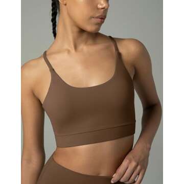 Colorfulkoala Women's Dreamlux Bowknot Strappy Sports Bras – Light Impact Yoga Tops