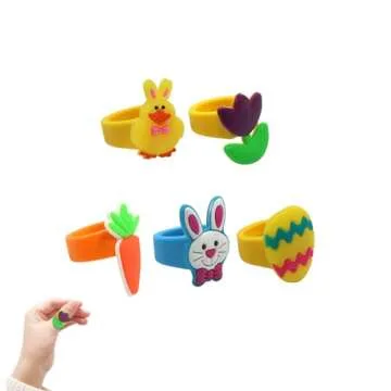 BinaryABC Easter Kids Play Rings - Perfect Party Favors