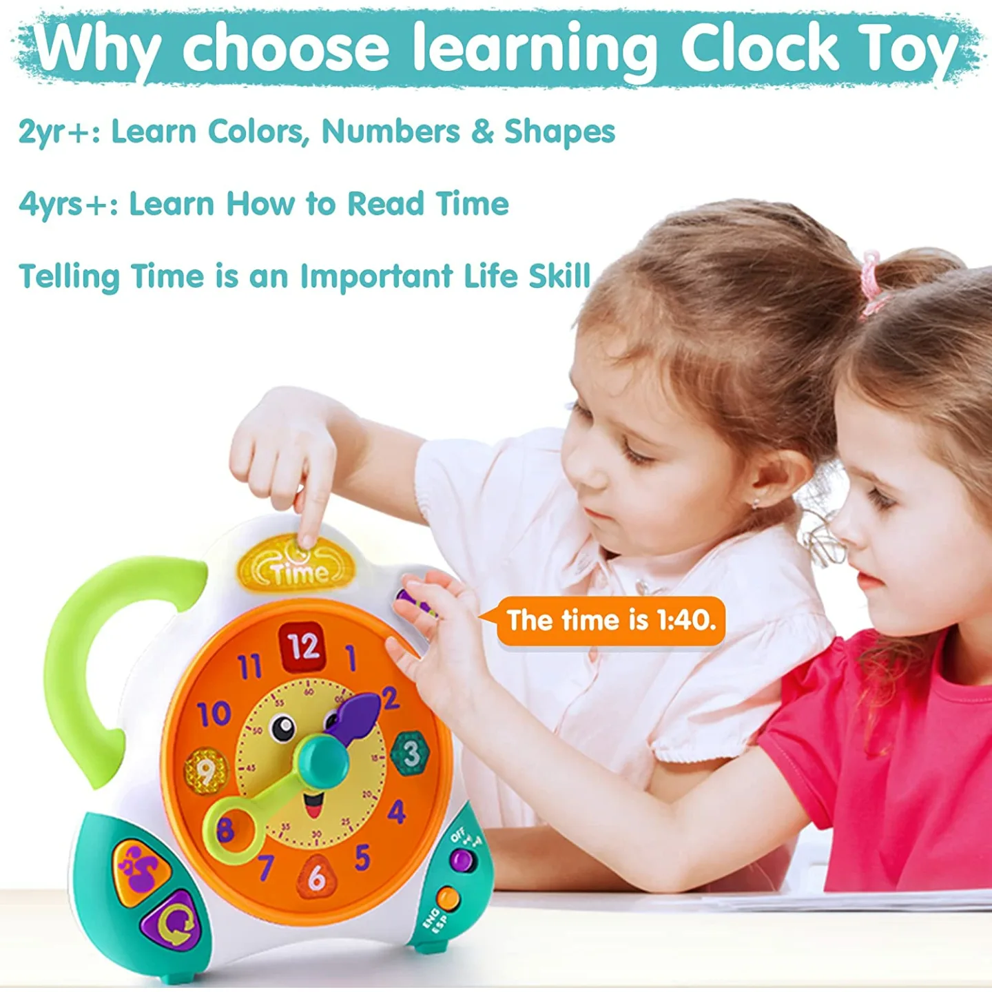 iPlay, iLearn Kids Learning Clock Toy for Kids