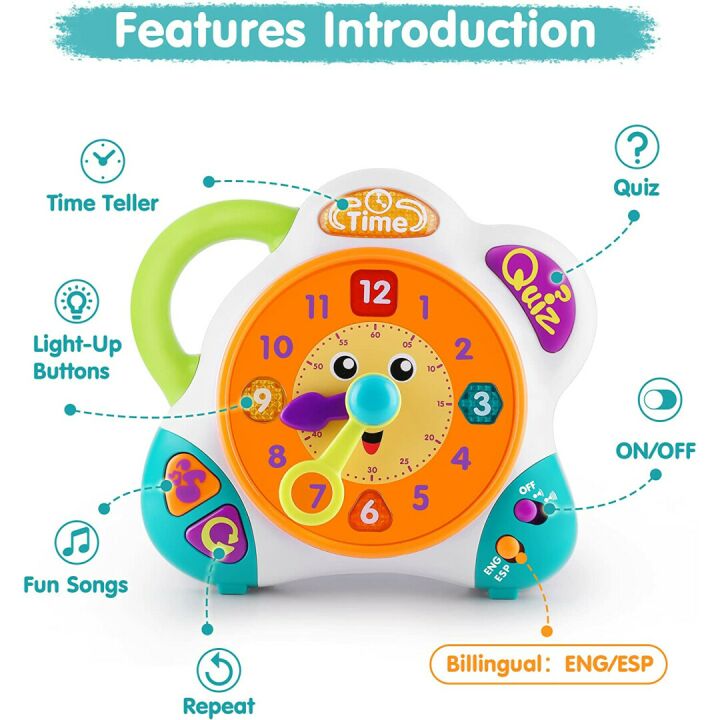 iPlay, iLearn Kids Learning Clock Toy for Kids