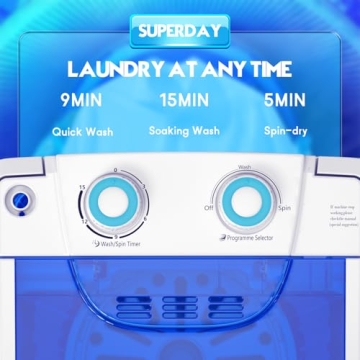 Superday Mini Portable Washing Machine for Home or RV