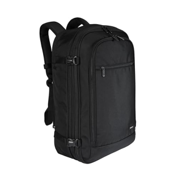 Amazon Basics Travel Backpack Expandable Carry On Lightweight Black