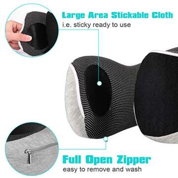 RoomyRoc Travel Pillow - Memory Foam Neck Support & Comfort