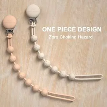 Cuddle Campus Silicone Pacifier Clip Holder for Infants