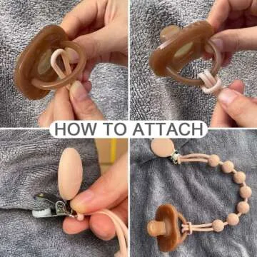 Cuddle Campus Silicone Pacifier Clip Holder for Infants