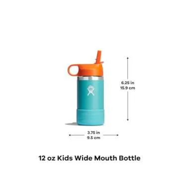 Hydro Flask 12 Oz Kids Wide Mouth Straw Cap and Boot Grass