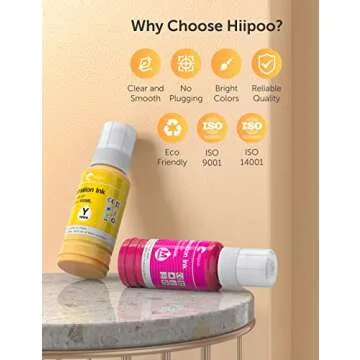 Hiipoo Sublimation Ink for ET-8500 ET-8550 Printers 600ML Kit