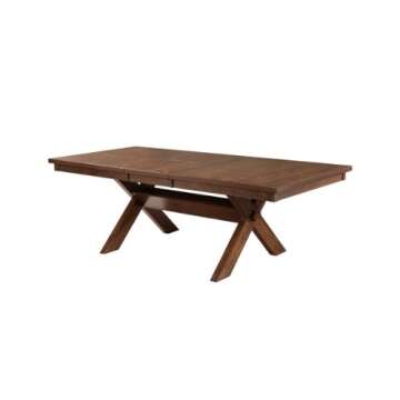 Roundhill Furniture Karven 9-Piece Solid Wood Dining Set with Table and 8 Chairs