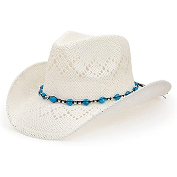 TOVOSO Shapeable Cowgirl Hat with Beaded Hearts Trim