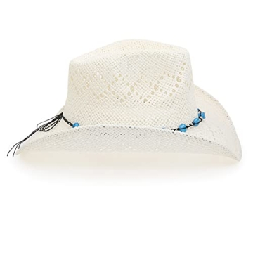 TOVOSO Shapeable Cowgirl Hat with Beaded Hearts Trim