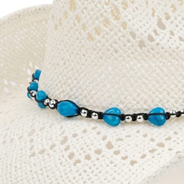 TOVOSO Shapeable Cowgirl Hat with Beaded Hearts Trim
