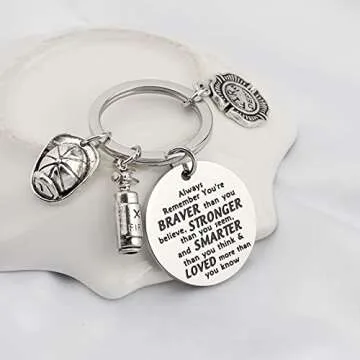 BNQL Firefighter Keychain for Men & Women - Perfect Gift