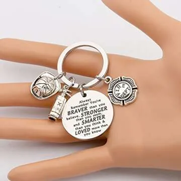 BNQL Firefighter Keychain for Men & Women - Perfect Gift