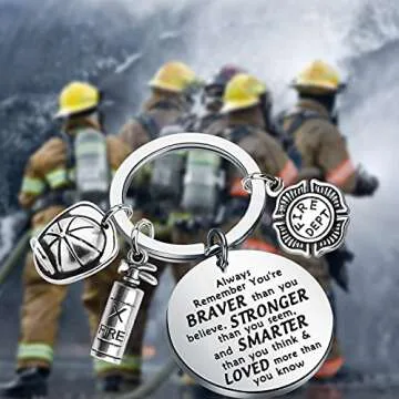 BNQL Firefighter Keychain for Men & Women - Perfect Gift