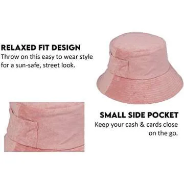 Lack of Color Pink Terry Bucket Hat for Women
