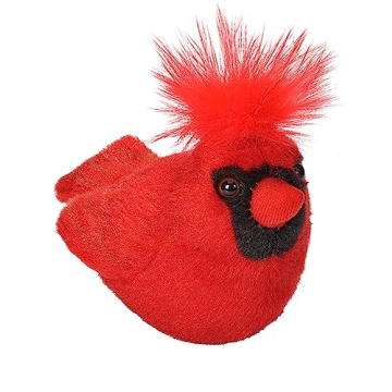 Wild Republic Audubon Northern Cardinal Plush with Chirping Sound - Perfect for Kids & Bird Lovers