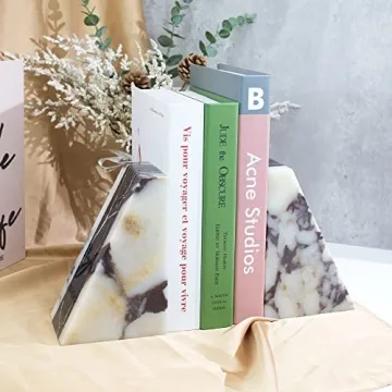 Elegant 100% Natural Marble Bookends for Stylish Homes