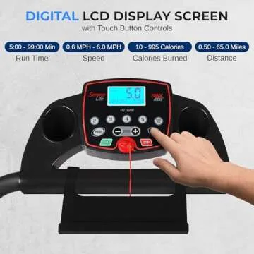 SereneLife Electric Folding Treadmill - Foldable Home Fitness Equipment for Walking & Running, Indoor Home Cardio Machine with Downloadable App, Safety Key, 12 Training Modes, Bluetooth Connectivity