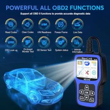 NEXAS NL101 OBD2 Scanner with Battery Tester - Ultimate Car Diagnostic Tool