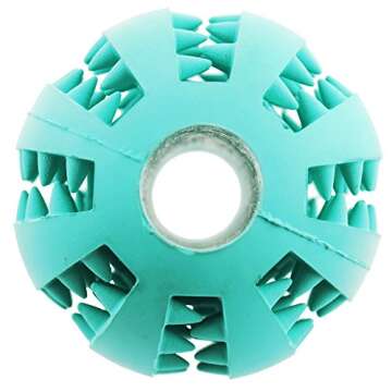 ADUCK Dog Ball Toys for Aggressive Chewers Teething Cleaning (Dental Treat) (Bite Resistant) Natural...