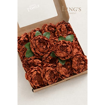 Stunning Burnt Orange Peonies for Wedding Decor