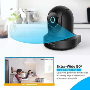 Amcrest ProHD 1080P WiFi 2MP (1920TVL) Indoor Pan/Tilt Security Wireless IP Camera IP2M-841B (Black)