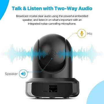 Amcrest ProHD 1080P WiFi 2MP (1920TVL) Indoor Pan/Tilt Security Wireless IP Camera IP2M-841B (Black)